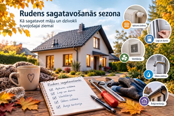 Rudens sagatavošanās sezona — kā sagatavot māju un dzīvokli tuvojošajai ziemai