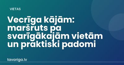 Vecrīga kājām: maršruts, kas atvērts rudenī, darba laiki un cenas
